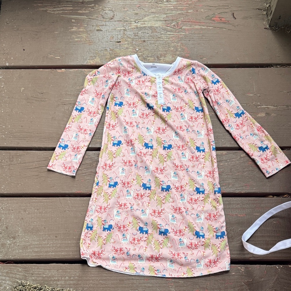 Roller Rabbit Pink and Blue Animal Print Nightgown